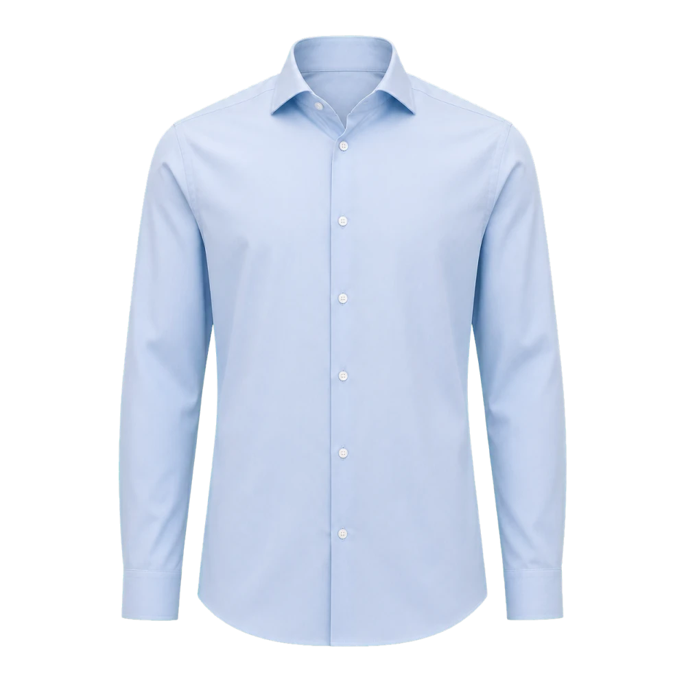 Pale blue long-sleeve shirt