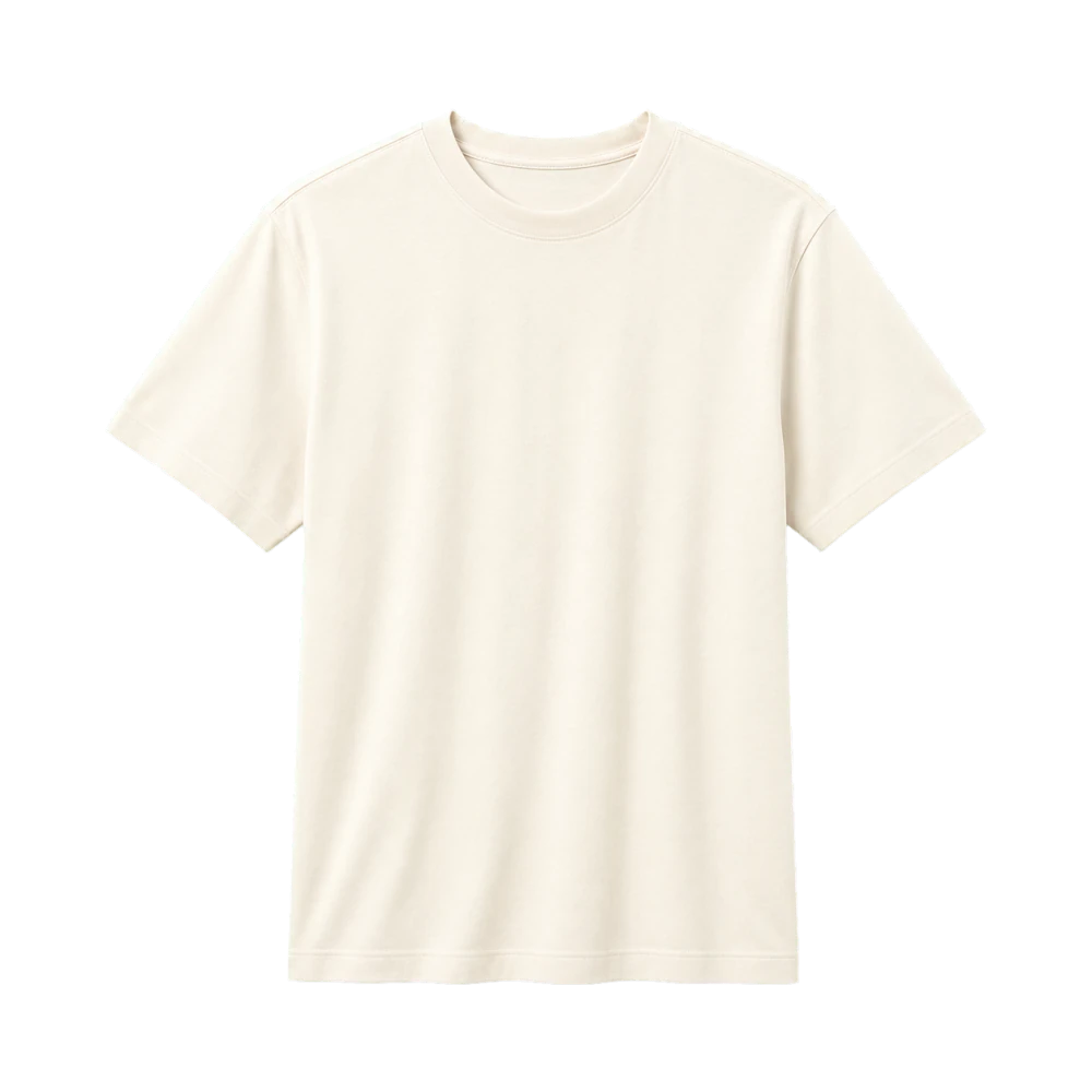 Off-white crew-neck T-shirt